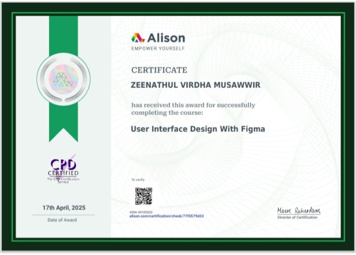 UI Figma Certificate